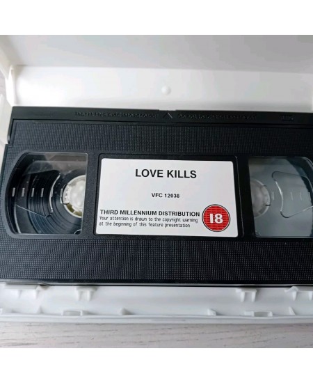 LOVE KILLS BIG BOX VHS - RARE RETRO MOVIE FILM