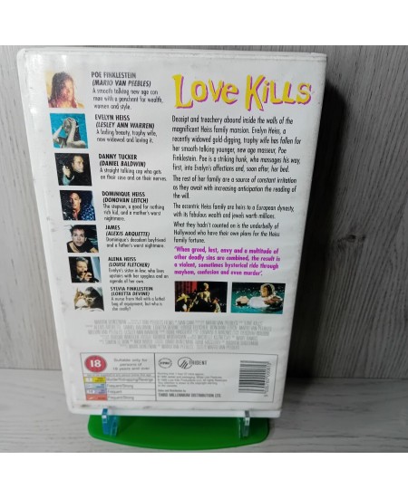 LOVE KILLS BIG BOX VHS - RARE RETRO MOVIE FILM