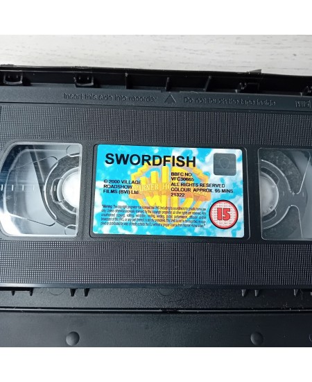 SWORDFISH VHS - RARE RETRO MOVIE FILM