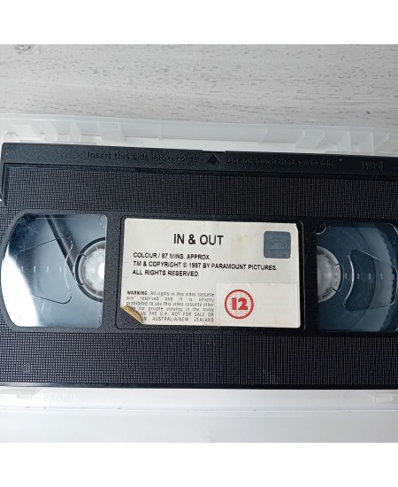 IN & OUT EX RENTAL VHS - RARE RETRO MOVIE FILM