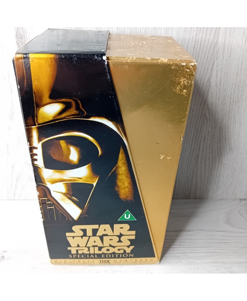 STAR WARS TRILOGY SPECIAL EDITION GOLD VHS - RARE RETRO MOVIE FILM