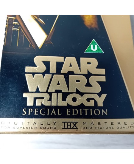 STAR WARS TRILOGY SPECIAL EDITION GOLD VHS - RARE RETRO MOVIE FILM