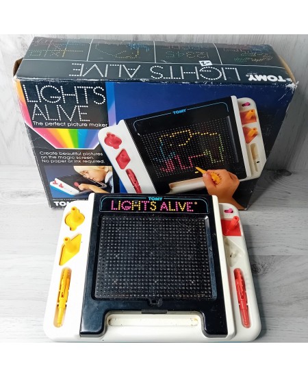 TOMY LIGHTS ALIVE GAME - RARE RETRO 80,S TOY, SPARES OR REPAIRS, VINTAGE