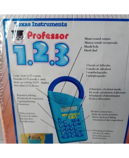 TEXAS INSTRUMENTS PEOFESSOR 1.2.3 KIDS CALCULATOR TOY - RARE 1990 - NEW SEALED