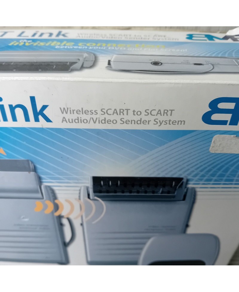 SCART LINK WIRLESS SCART TO SCART AUDIO VIDEO SENDER SYSTEM - NEW IN BOX - RARE