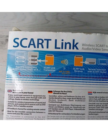 SCART LINK WIRLESS SCART TO SCART AUDIO VIDEO SENDER SYSTEM - NEW IN BOX - RARE