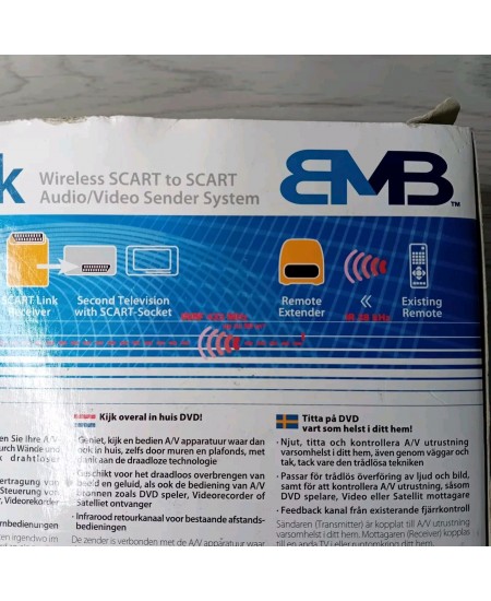 SCART LINK WIRLESS SCART TO SCART AUDIO VIDEO SENDER SYSTEM - NEW IN BOX - RARE