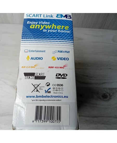 SCART LINK WIRLESS SCART TO SCART AUDIO VIDEO SENDER SYSTEM - NEW IN BOX - RARE