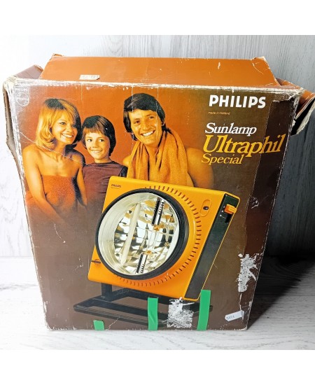 PHILIPS ULTRAPHIL SPECIAL UV LAMP - RARE 1970,S WORKING,  NEEDS NEW BULBS, RETRO