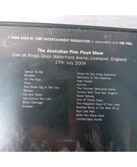 THE AUSTRAILIAN PINK FLOYD SHOW LIVERPOOL KINGS DOCK ARENA 2 DVD SET V.RARE