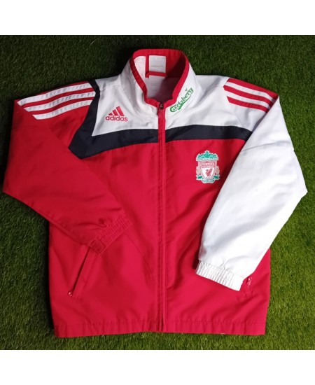 LIVERPOOL FC ADIDAS TRACK TOP 2006 CARLSBERG SIZE 26/28, KIDS 8-10 - RARE RETRO