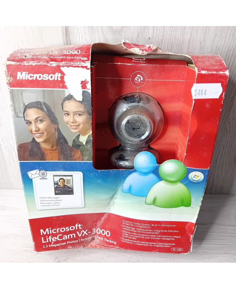 MICROSOFT LIFECAM VX-3000 NEW IN DAMAGED BOX - VINTAGE RETRO RARE