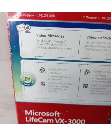 MICROSOFT LIFECAM VX-3000 NEW IN DAMAGED BOX - VINTAGE RETRO RARE