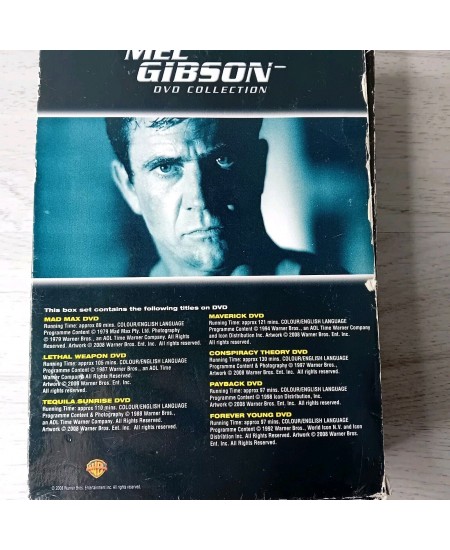 MEL GIBSON DVD COLLECTION 7 x DVD BOXSET - RARE RETRO MOVIE COLLECTION