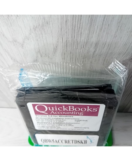 QUICKBOOKS ACCOUNTING VERSION 5 FOR WINDOWS 1997 FLOPPY DISCS 1-5 - BRAND NEW !!