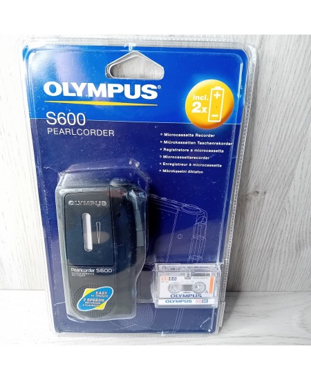 OLYMPUS S600 PEARLCORDER MICRO CASSETTE RECORDER - NEW IN BOX - V.RARE