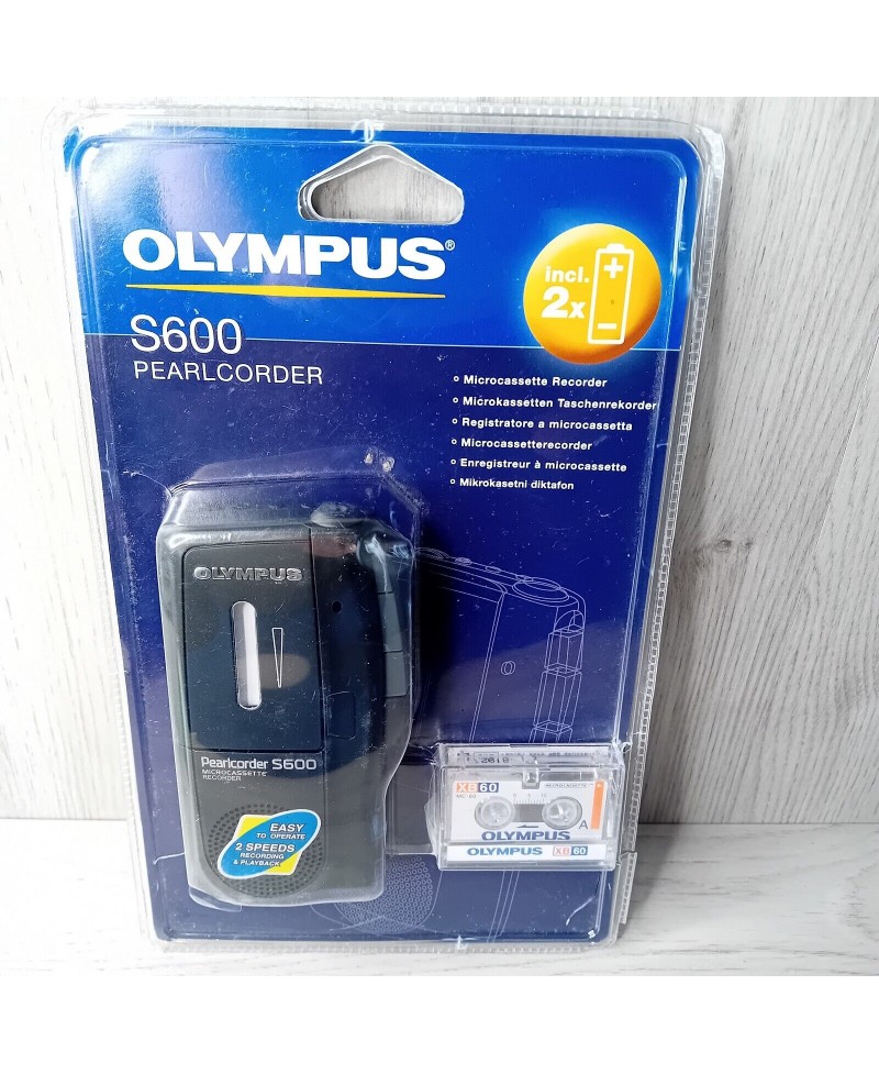 OLYMPUS S600 PEARLCORDER MICRO CASSETTE RECORDER - NEW IN BOX - V.RARE