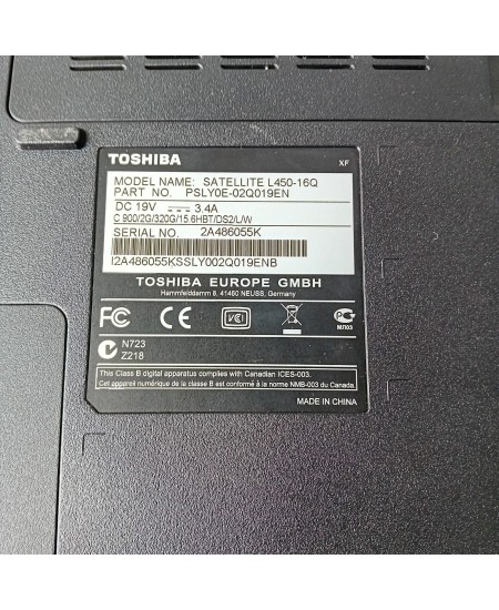 TOSHIBA SATELLITE L450-16Q LAPTOP - NOT TESTED FOR SPARES OR REPAIRS PARTS RARE