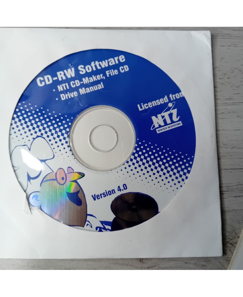 CD-RW SOFTWARE NTI CD MAKER VERSION 4.0 - PC CD ROM - RARE RETRO SOFTWARE