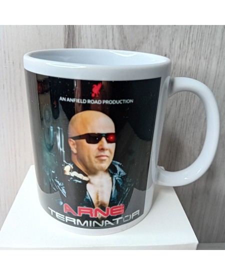 ARNE SLOT LIVERPOOL FC MUG - TERMINATOR - NEW IN BOX - RARE MUG CUP FOOTBALL