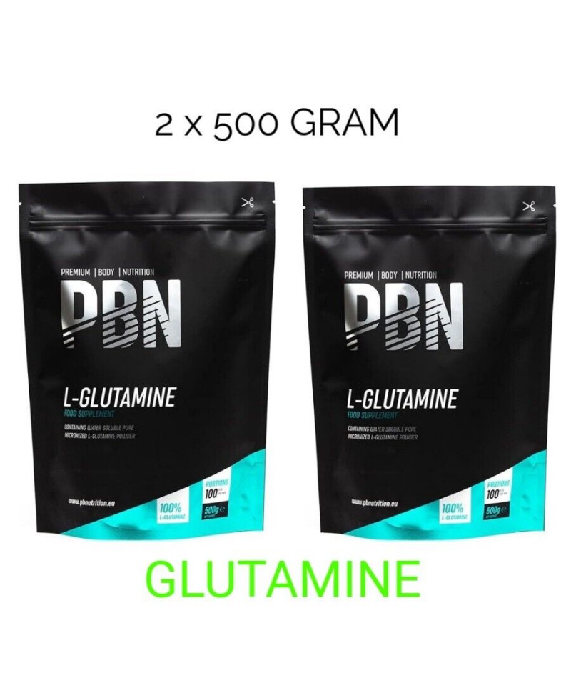 PBN L GLUTAMINE 2 x 500 GRAM SPORTS SUPPLEMENTS BUNDLE JOBLOT - CLEARANCE CHEAP