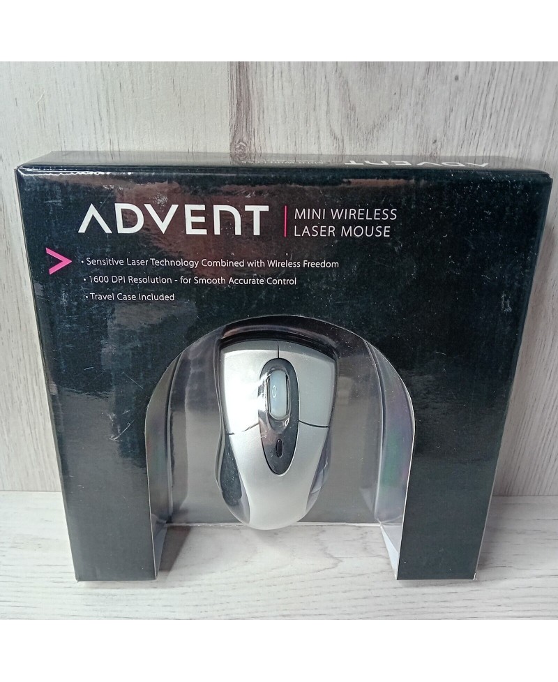 ADVENT MINI WIRELESS MOUSE RARE RETRO VINTAGE DPI 1600 - NEW OPENED BOX